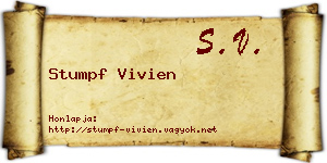 Stumpf Vivien névjegykártya